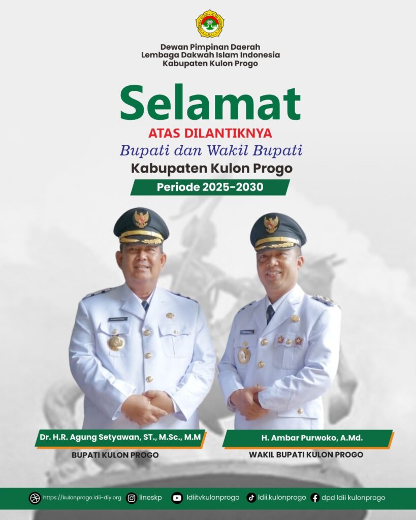 Ucapan selamat Bupati Kulon Progo periode 2025 2030