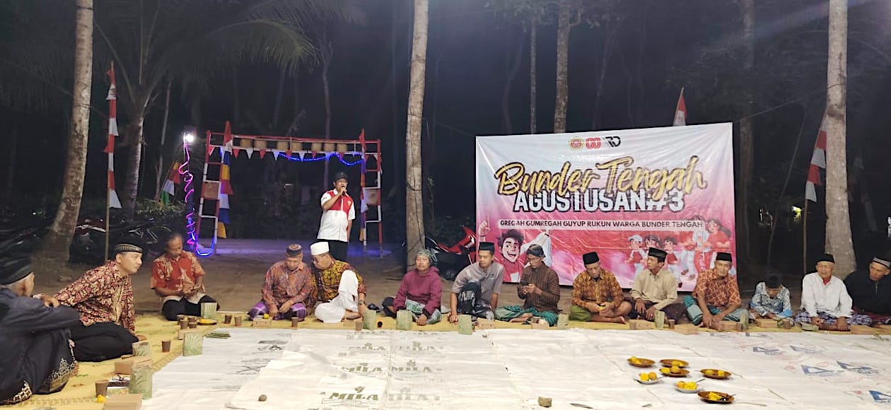 Suasana Malam Tirakatan Warga Bunder Tengah