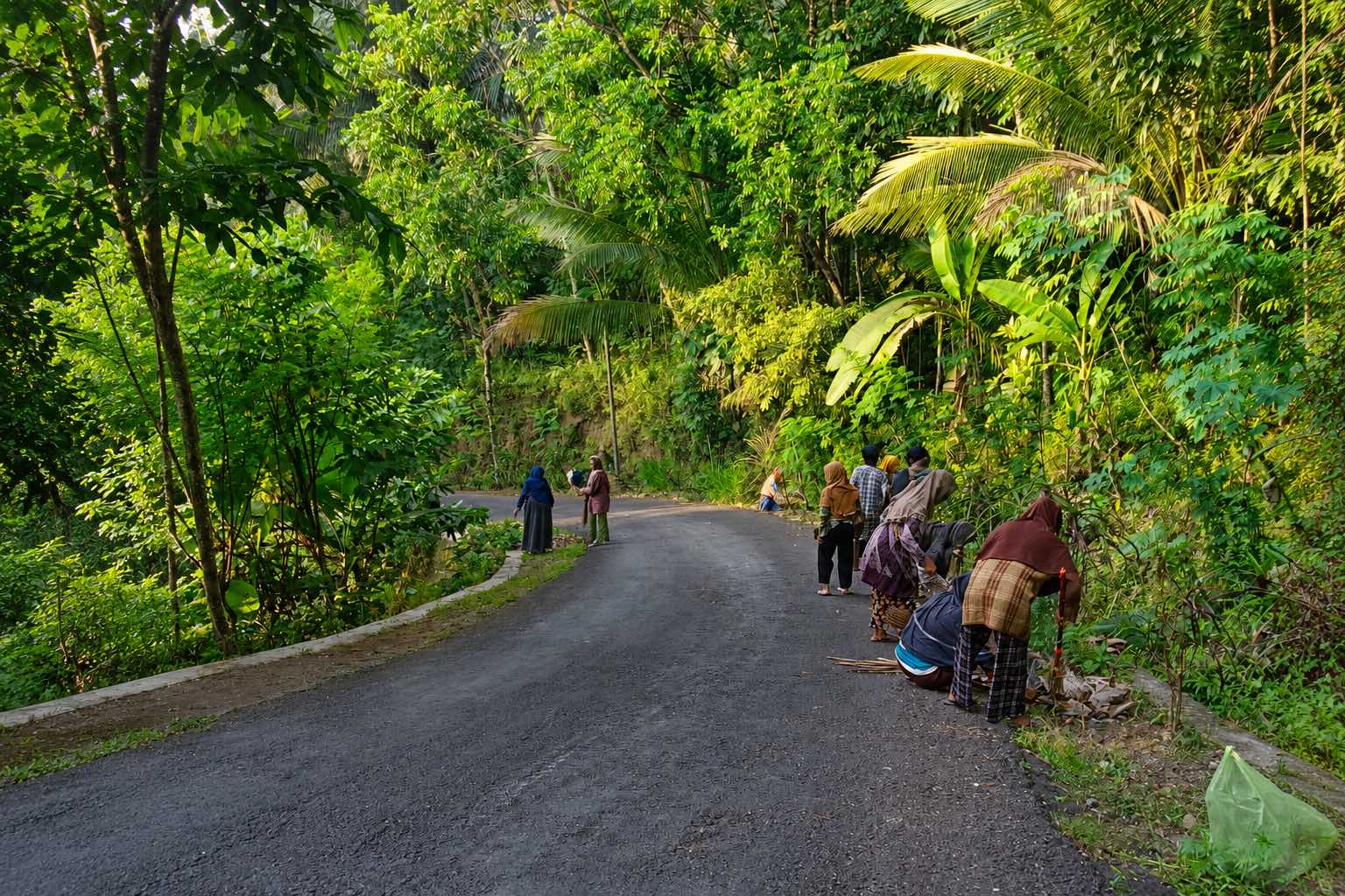 Warga Padukuhan Kembang melaksanakan gotong royong merawat alam jelang Muswil VIII LDII DIY