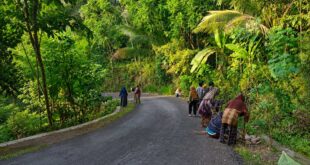 Warga Padukuhan Kembang melaksanakan gotong royong merawat alam jelang Muswil VIII LDII DIY